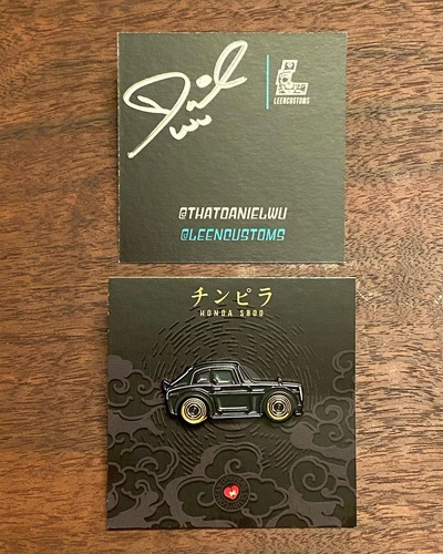 吴彦祖的的INS图片-(2020-04-19 09:09:44)Like #TheChinpira ? Check out this collaboration between me, @lonelydrivercompany and @leencustoms Head over to @leencustoms tomorrow to get your own tiny pin of this tiny car! Tiny autograph included! Keychains available soon too. Hurry these are limited edition so don’t miss out. #HondaS800 #HondaS800coupe #Honda #jdm #vintagejdm