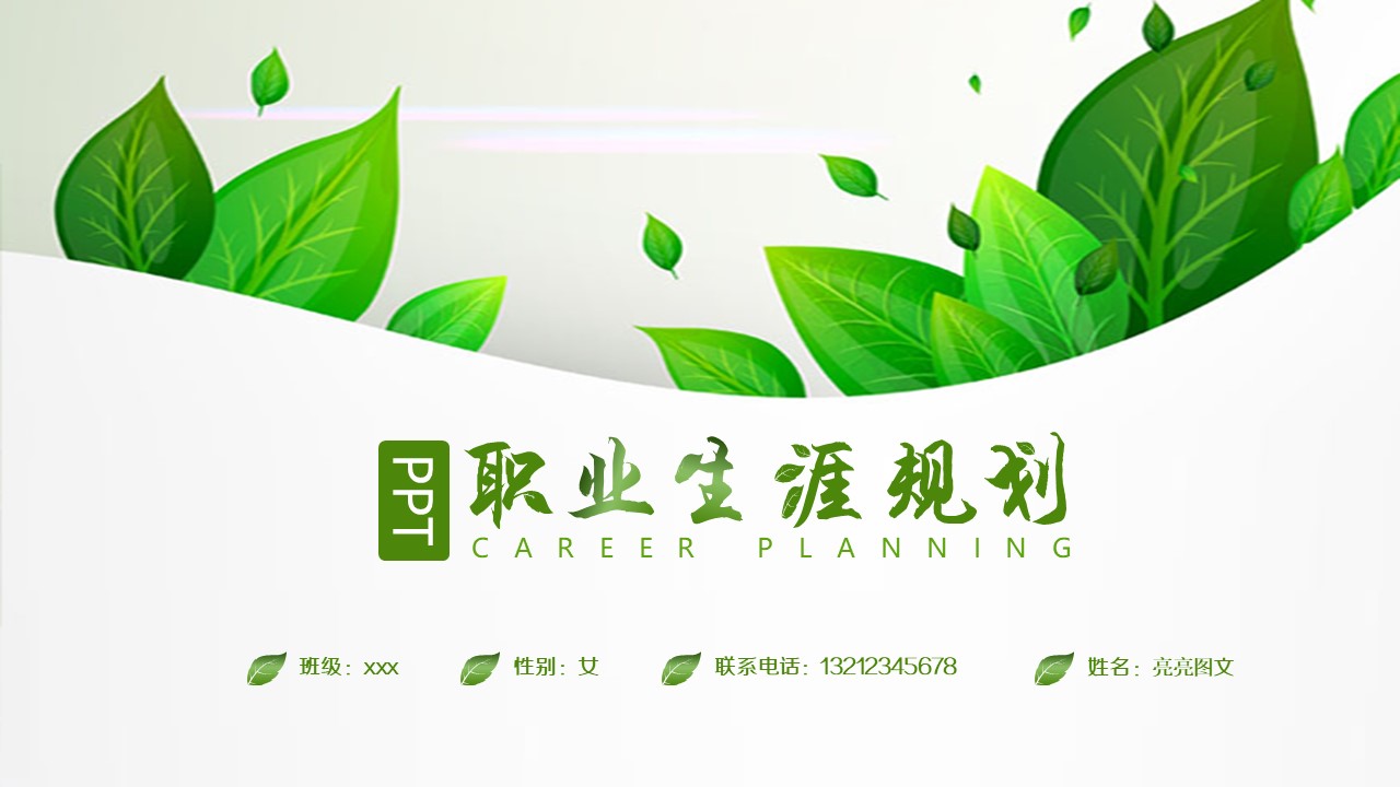职业规划PPT模板-点击图片预览PPT内容。