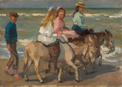 荷兰海牙市立美术馆藏画高清实拍的油画作品-Isaac_Isra毛ls_-_Donkey_riding