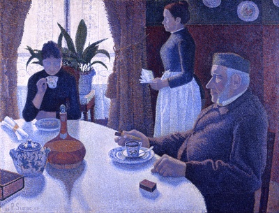 西涅克绘画作品高清实拍图集TIF71幅的油画作品-Paul_Signac_-_Breakfast