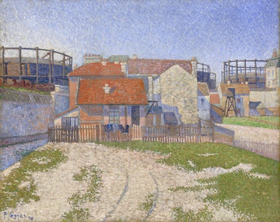 西涅克绘画作品高清实拍图集TIF71幅的油画作品-Paul_Signac_-_Gasometers_at_Clichy
