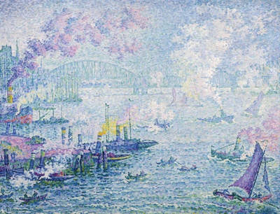 西涅克绘画作品高清实拍图集TIF71幅的油画作品-Paul_Signac_-_The_Port_of_Rotterdam