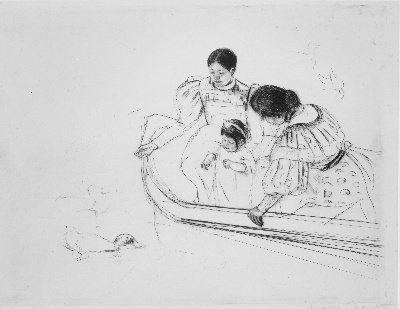 玛丽·卡萨特 素描的油画作品-Mary Cassatt  (11)