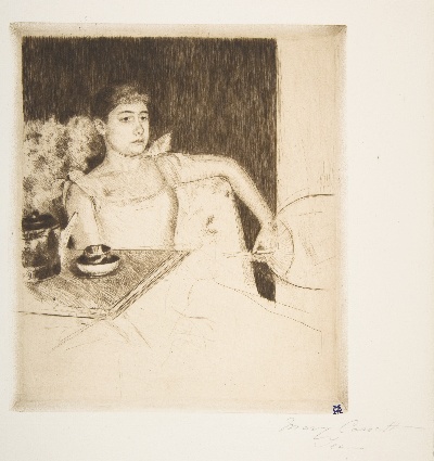 玛丽·卡萨特 素描的油画作品-Mary Cassatt  (23)