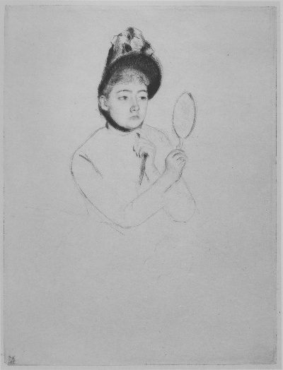 玛丽·卡萨特 素描的油画作品-Mary Cassatt  (25)