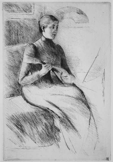 玛丽·卡萨特 素描的油画作品-Mary Cassatt  (27)