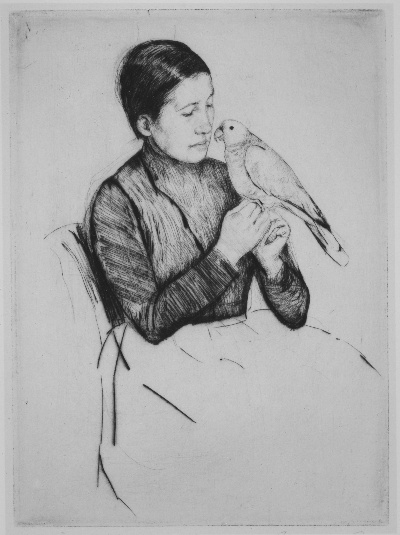 玛丽·卡萨特 素描的油画作品-Mary Cassatt  (29)