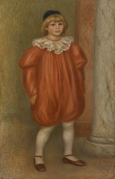 雷诺阿 高清画稿 第一弹的油画作品-Auguste Renoir -Claude_Renoir_in_Clown_Costume