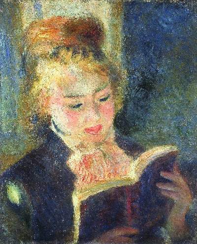 雷诺阿 高清画稿 第二弹的油画作品-Auguste Renoir -La_Liseuse