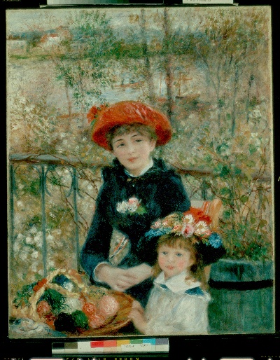 雷诺阿 高清画稿 第四弹的油画作品-Renoir-Pierre-Auguste-The_Two_Sisters