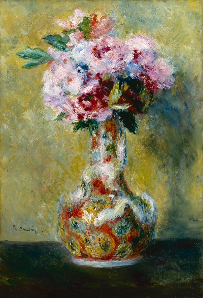 雷诺阿 高清画稿 第四弹的油画作品-Renoir-Pierre_Auguste-Bouquet_in_a_Vase