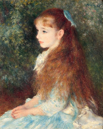 雷诺阿 高清画稿 第四弹的油画作品-雷诺阿 少女伊莲1880 