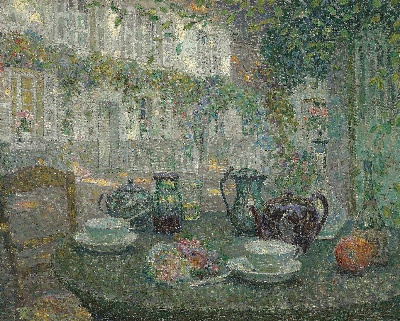 亨瑞·塞蒂纳的油画作品-亨瑞.塞蒂纳-LA TABLE DE PIERRE