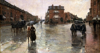 柴尔德·哈桑姆Childe Hassam 绘画作品的油画作品-柴尔德108 #MH081