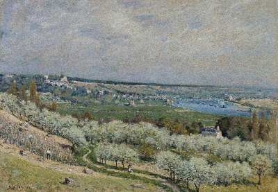 西斯莱 作品集的油画作品-2#西斯莱MH006