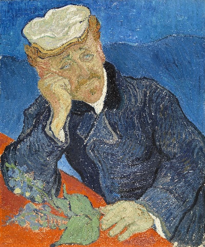 梵高人像画的油画作品-Dr Paul Gachet 1890