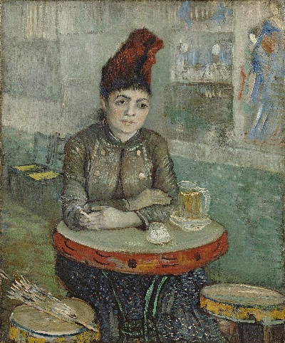 梵高人像画的油画作品-In the café Agostina Segatori in Le Tambourin (January 1887 - March 1887)