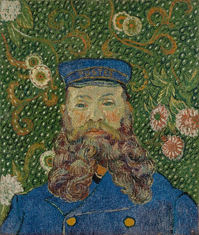 梵高人像画的油画作品-Portrait of Joseph Roulin 1889