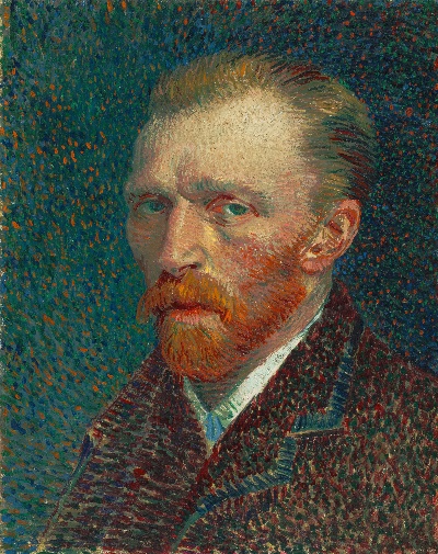 梵高自画像的油画作品-Self-Portrait 1887-2
