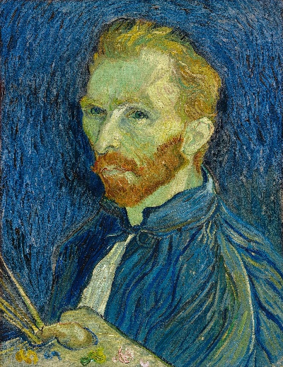 梵高自画像的油画作品-Self-Portrait 1889-1