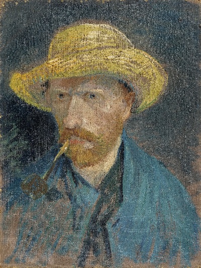 梵高自画像的油画作品-Self-Portrait8888