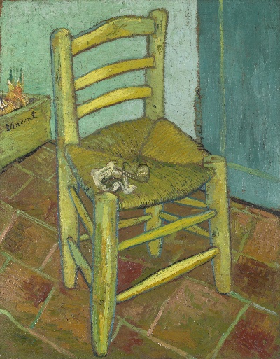 梵高静物作品的油画作品-emty chair 1888