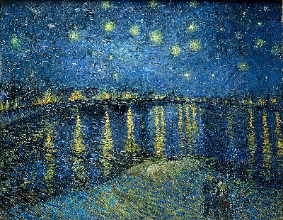 风景2.梵高风景作品3的油画作品-Starry_Night_Over_the_Rhone