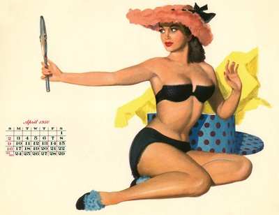 CHARM时尚杂志40-50年代 1950 pin-up girl calendar的摄影作品