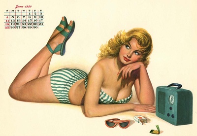CHARM时尚杂志40-50年代 1950 pin-up girl calendar的摄影作品