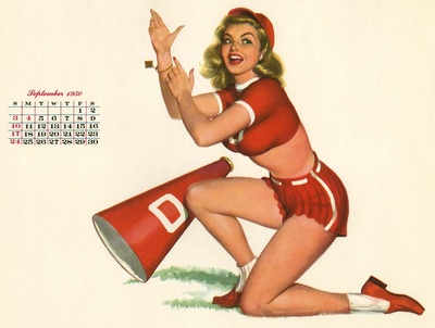 CHARM时尚杂志40-50年代 1950 pin-up girl calendar的摄影作品