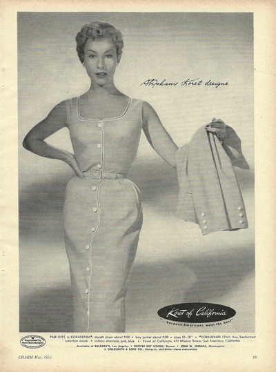 CHARM时尚杂志40-50年代 1954-5的摄影作品
