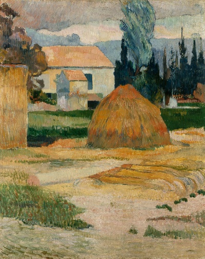 保罗·高更作品的油画作品-Landscape near Arles, 1891 