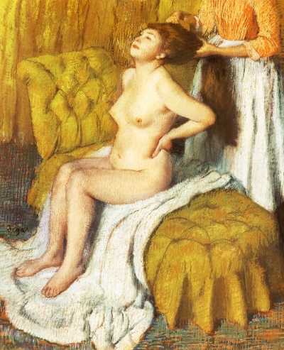埃德加·德加作品1的油画作品-1895 - La Toilette  Pastel sur papier  74x60,6 cm  New-York The Metropolitan Museum of Art