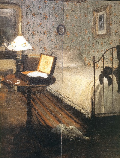 埃德加·德加作品1的油画作品-1868 1869 Edgar Degas- Le Viol, Détail le mobilier