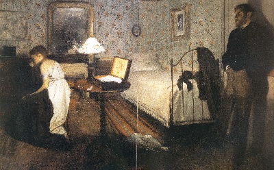 埃德加·德加作品1的油画作品-1868 1869 Edgar Degas- Le Viol