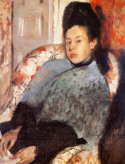 埃德加·德加作品1的油画作品-1873 - Elena Montejasi-Cicerale  Huile sur Toile  70x55 cm  Londres, National Gallery