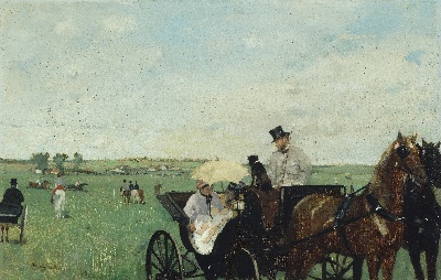 埃德加·德加高清作品的油画作品-Edgar Degas - Al la Rasoj en la Campiña, 1869