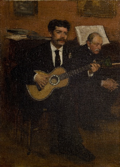 埃德加·德加高清作品的油画作品-Edgar Degas - Laŭrenco Paganoj kaj Auguste de gaso, 1871-187