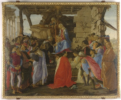 波提切利油画作品的油画作品-Sandro_Botticelli_-_Adorazione_dei_Magi