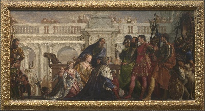 保罗·委罗作品的油画作品-Paolo Veronese - The Family of Darius before Alexander
