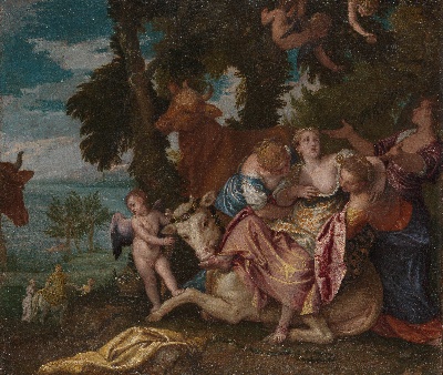 保罗·委罗作品的油画作品-Paolo Veronese - The Rape of Europa