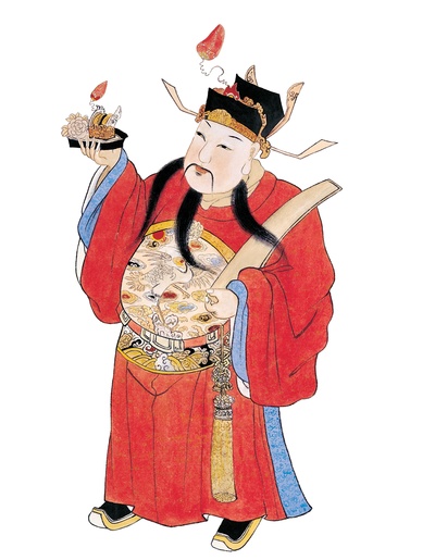 中国传统神仙门神彩绘图的作品