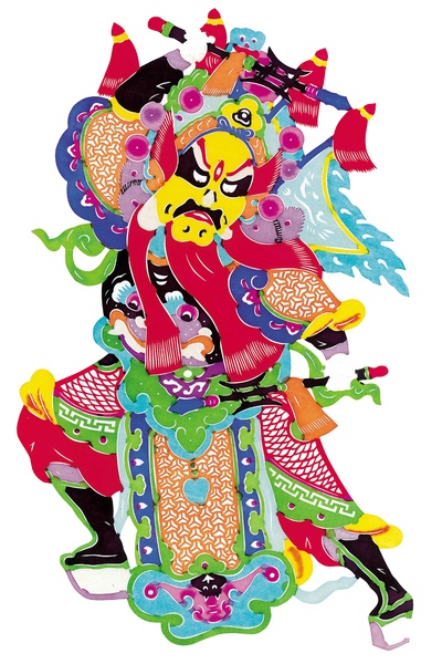 中国传统神仙门神彩绘图的作品