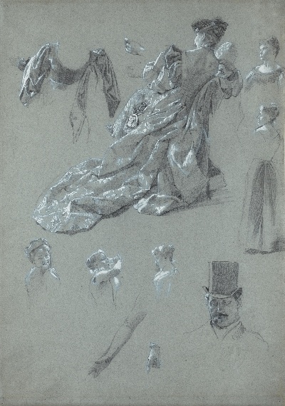 詹姆斯·迪索 James Tissot, 1836-1902 (Drawings)的油画作品-James_Tissot_D024