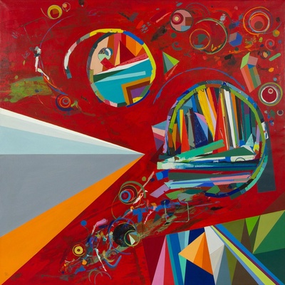 【美国】罗伯特·纽曼（Robert S. Neuman）抽象绘画的油画作品-罗伯特·S·纽曼——航海绘画#3