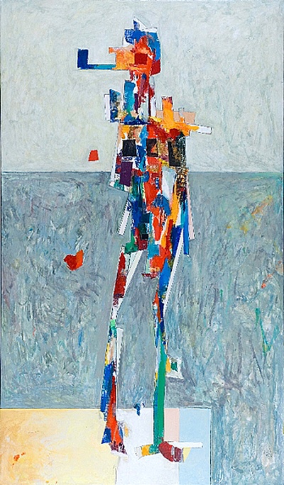 【美国】罗伯特·纽曼（Robert S. Neuman）抽象绘画的油画作品-Neuman-Man-With-Pipe