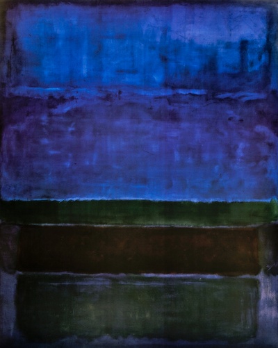 【美国】马克·罗斯科（Mark Rothko）抽象绘画的油画作品-30X37 IMG-MARK ROTHKO-蓝绿色和棕色-BMG-2010-29