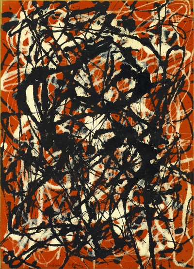 波洛克Jackson Pollock抽象绘画作品的油画作品-杰克逊·波洛克（01）