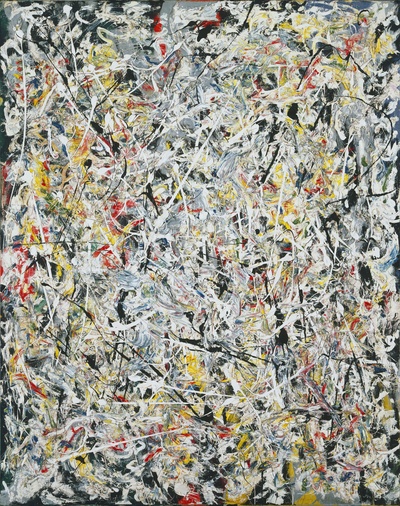 波洛克Jackson Pollock抽象绘画作品的油画作品-杰克逊·波洛克（16岁）