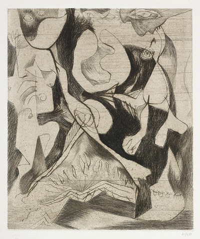 波洛克Jackson Pollock抽象绘画作品的油画作品-杰克逊·波洛克（21岁）
